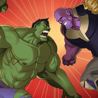 Thanos vs Hulk wallpaper