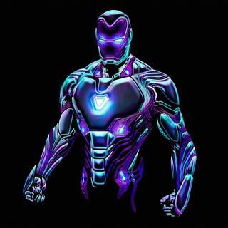 Avengers neon 4k wallpaper