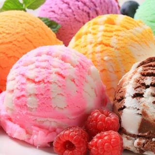 Raspberry ice cream wallpaper