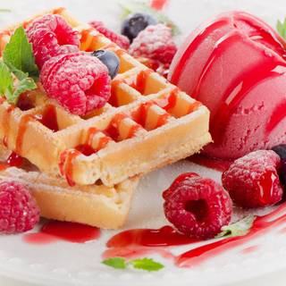 Raspberry ice cream wallpaper