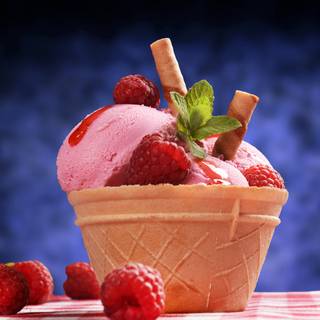 Raspberry ice cream wallpaper