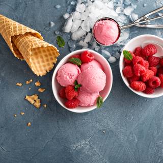 Raspberry ice cream wallpaper