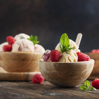 Raspberry ice cream wallpaper