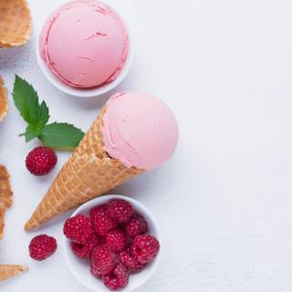Raspberry ice cream wallpaper