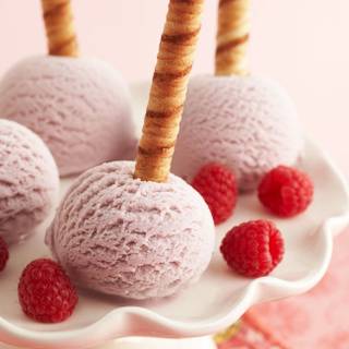 Raspberry ice cream wallpaper