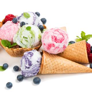 Raspberry ice cream wallpaper