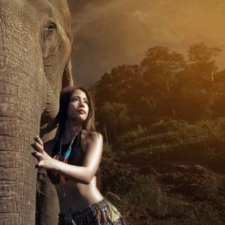 Asian elephants wallpaper