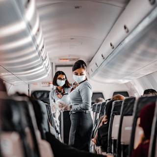 Plane interior wallpaper