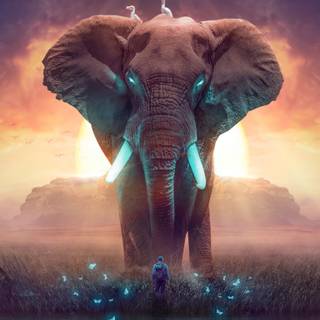 Asian elephants wallpaper