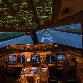 Plane interior wallpaper