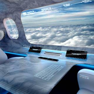 Plane interior wallpaper