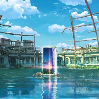 Anime door wallpaper