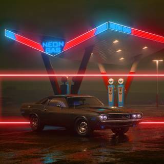 Car neon 4k wallpaper