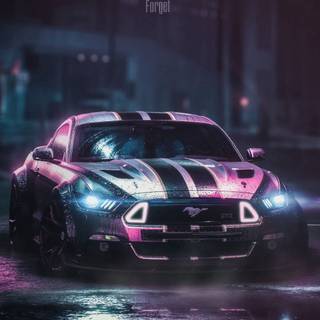 Car neon 4k wallpaper