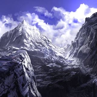 Anime mountain 4k wallpaper