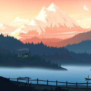 Anime mountain 4k wallpaper