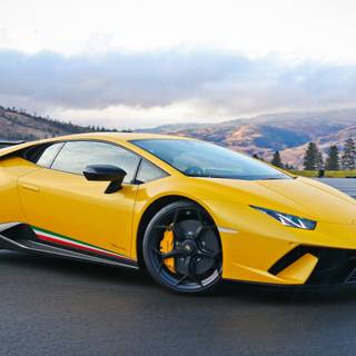 Yellow Lamborghini 4k wallpaper