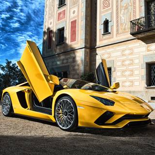 Yellow Lamborghini 4k wallpaper