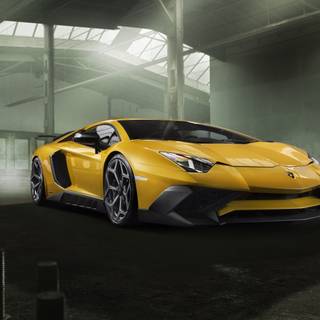 Yellow Lamborghini 4k wallpaper