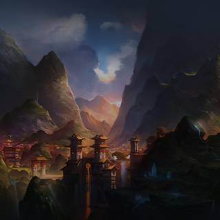 Anime mountain 4k wallpaper