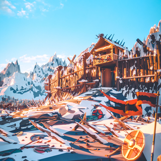 Winter city anime phone wallpaper