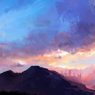 Cool anime mountain wallpaper