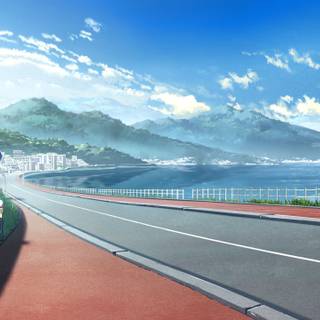 Anime mountain 4k wallpaper