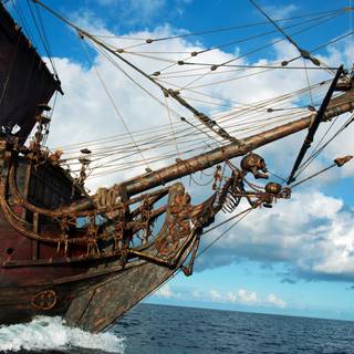 Pirate ship 4k wallpaper