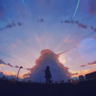 Anime cloud 4k wallpaper