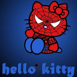 Spider-Man and Hello Kitty wallpaper