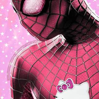 Spider-Man and Hello Kitty wallpaper