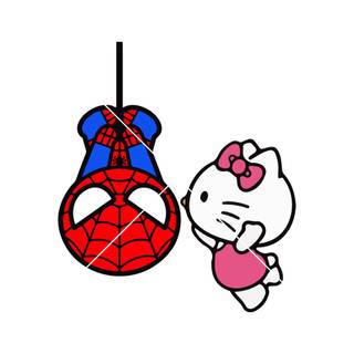 Spider-Man and Hello Kitty wallpaper