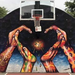 Basketball graffiti wallpaper