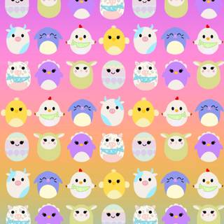 Cute cat Squishmallows wallpaper