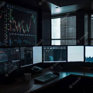 Trading room wallpaper