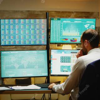 Trading room wallpaper