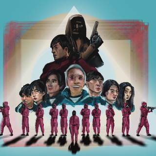 Squid Game poster wallpaper