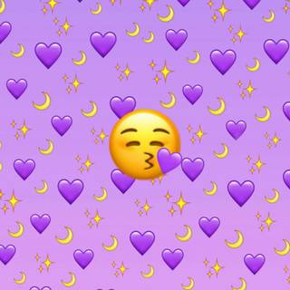 Purple heart preppy wallpaper