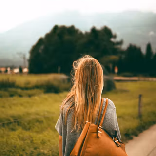 Woman walking wallpaper