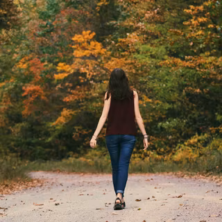 Woman walking wallpaper