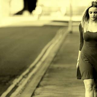 Woman walking wallpaper