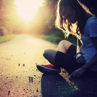 Woman walking wallpaper