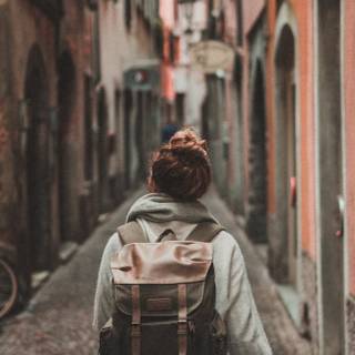 Woman walking wallpaper