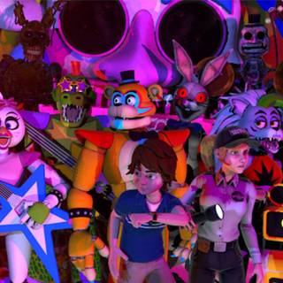 FNAF Security Breach all Animatronics wallpaper