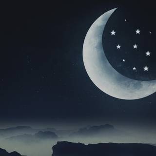 Half moon 4k wallpaper