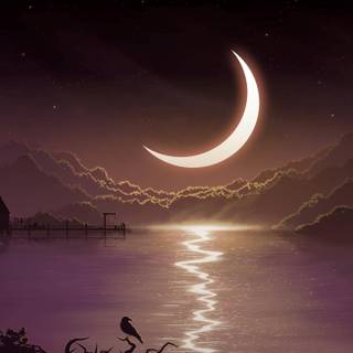 Half moon 4k wallpaper