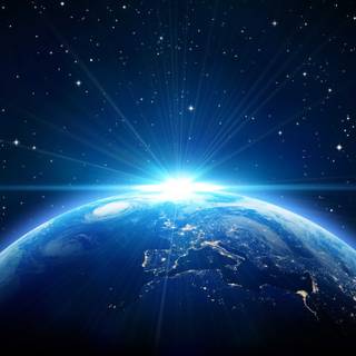 Blue space 4k wallpaper