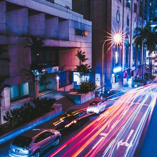 Night street 4k wallpaper