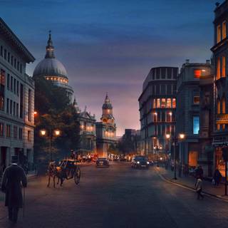 Night street 4k wallpaper