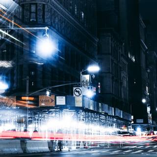 Night street 4k wallpaper